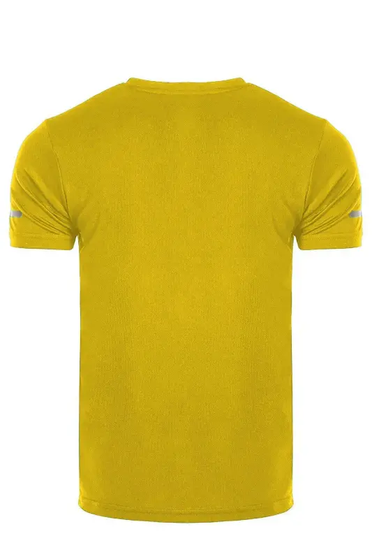 Ghassy Co. Men's Moisture Wicking Quick Dry Athletic Tech Performance Sports T-shirt-YELLOW - 3