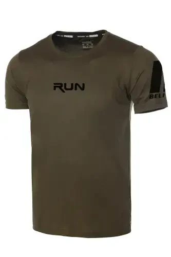 Ghassy Co. Men's Moisture Wicking Quick Dry Performance Running Sports T-shirt-KHAKI - 1