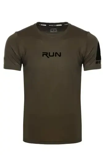 Ghassy Co. Men's Moisture Wicking Quick Dry Performance Running Sports T-shirt-KHAKI - MODAZONE (1)