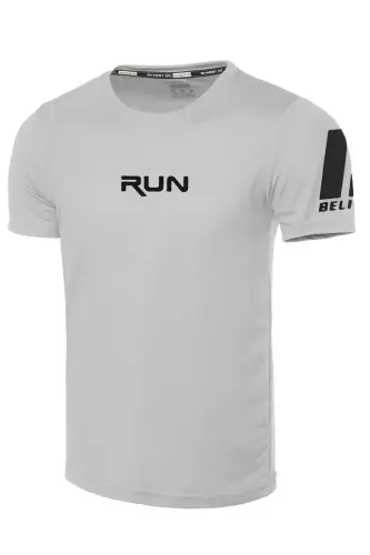 Ghassy Co. Men's Moisture Wicking Quick Dry Performance Running Sports T-shirt-LIGHT GRAY 