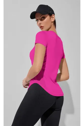 Ghassy Co. Women's Dry Fit Running Yoga Quick Dry Moisture Wicking Mesh Side Breathable Sports T-shirt - 5