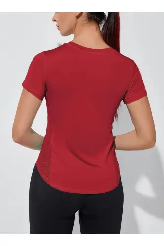 Ghassy Co. Women's Dry Fit Running Yoga Quick Dry Moisture Wicking Mesh Side Breathable Sports T-shirt - 3