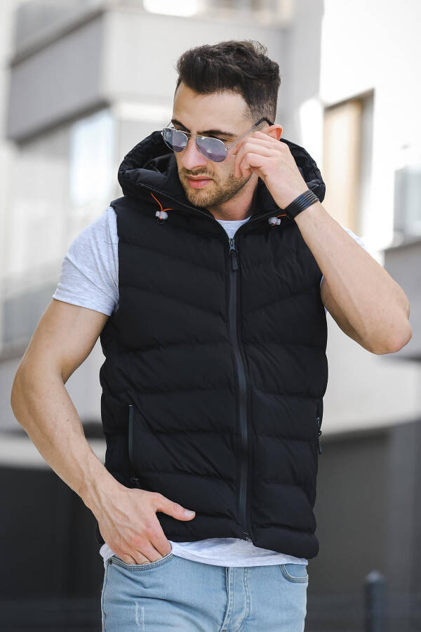 Giaco Slim Fit Hooded Water Resistant Puffer Men's Down Vest - 2