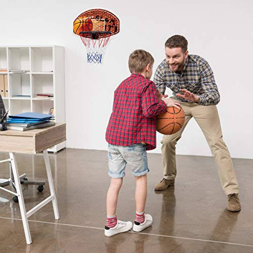 Giantex Basketball Hoop for Door, 29 X 20 Inch Hanging Basketball Board with Net, Indoor Outdoor Wall Mount Basketball Hoop for Kids Adults Teens Family Games Home Office Door - 7