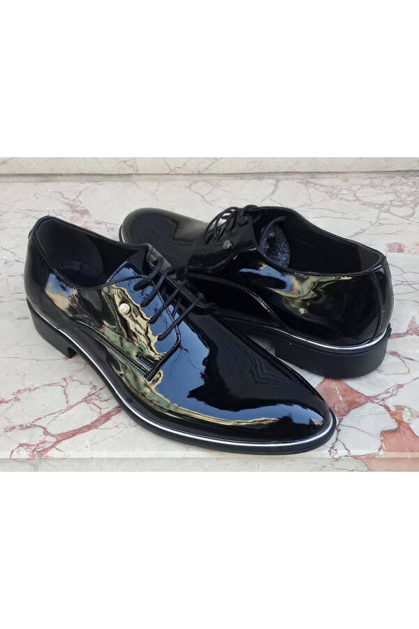 Gift Daily Wedding Engagement Party Business Groom Classic Patent Leather Men's Shoes - 4