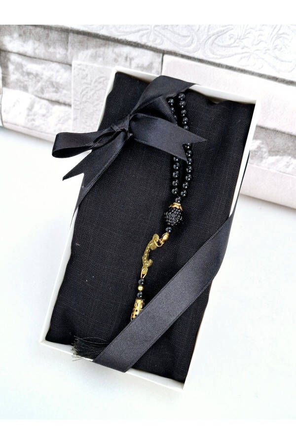 Gift Headscarf Set with Pearl Tasbih in Box (MEVLİT SÜNNET HAJJ UMRAH) - 2