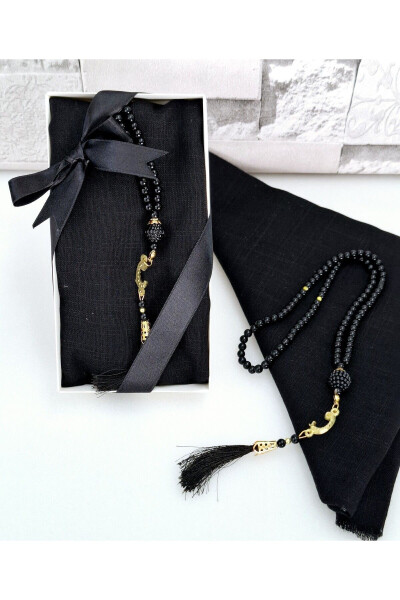 Gift Headscarf Set with Pearl Tasbih in Box (MEVLİT SÜNNET HAJJ UMRAH) - HIRA TASARIM