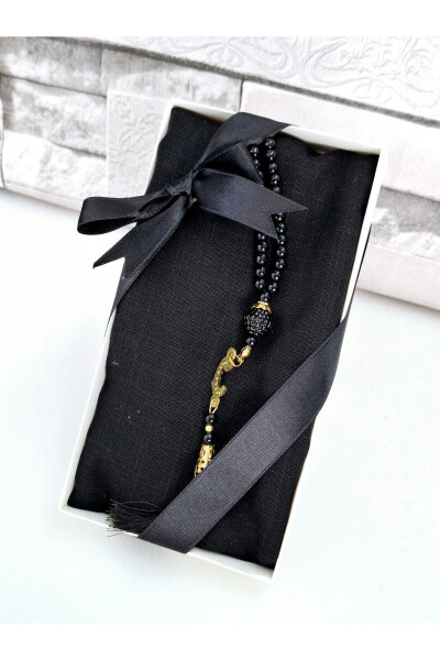 Gift Headscarf Set with Pearl Tasbih in Box (MEVLİT SÜNNET HAJJ UMRAH) - HIRA TASARIM (1)