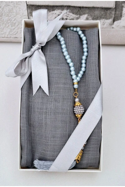 Gift Mother's Day Gift Headscarf Set Pearl Rosary - 3