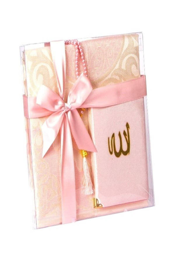 Gift Package Bride-Groom Prayer Rug, Yasin, and Prayer Beads - 1