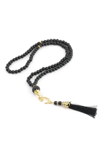 Gift Prayer Rug Shawl Rosary Set-BLACK - 4