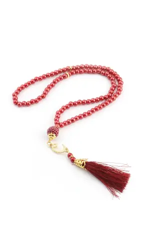 Gift Prayer Rug Shawl Rosary Set-BORDEAUX - 3