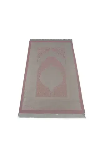 Gift Prayer Rug Shawl Rosary Set-PINK - 3