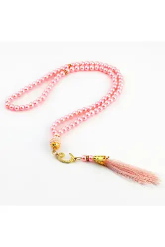 Gift Prayer Rug Shawl Rosary Set-PINK - 4