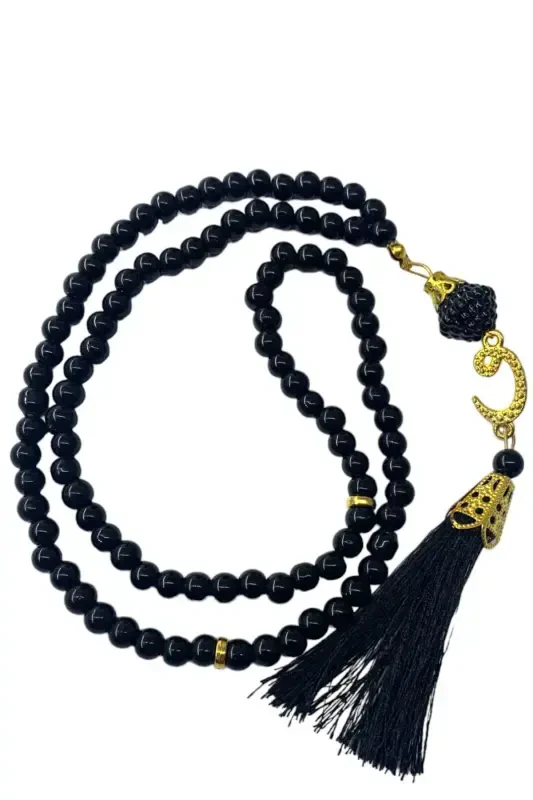 Gift Stone Dhikr Counter and Rosary Set Boxed-Black - 2