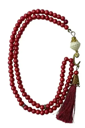 Gift Stone Dhikr Counter and Rosary Set Boxed-burgundy - 2
