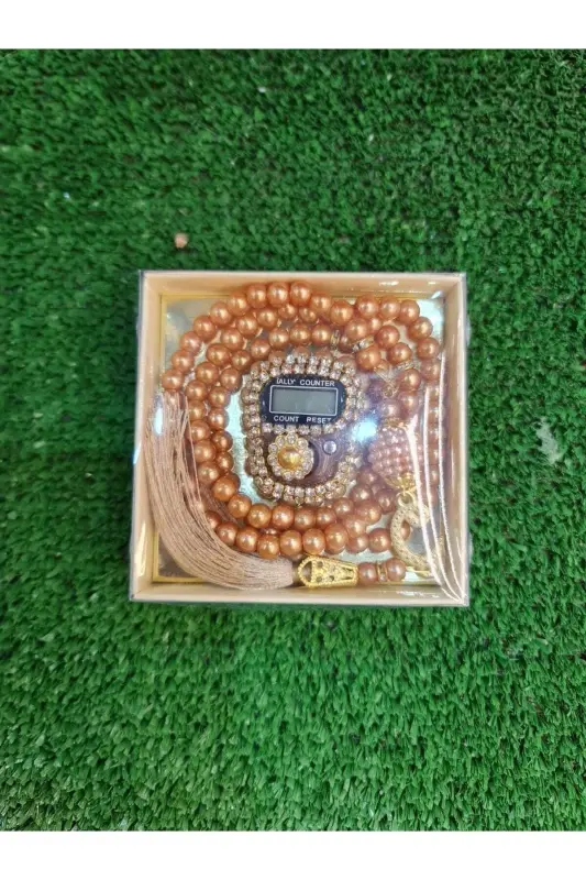Gift Stone Dhikr Counter and Rosary Set Boxed-hazel - 2