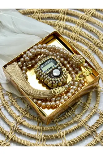 Gift Stone Dhikr Counter and Rosary Set Boxed-hazel 