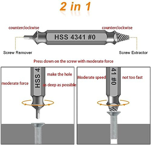 Gifts for Men, Damaged Screw Extractor Set - Christmas Stocking Stuffers for Adults Men Him, Mens Gifts, Husband, Stripped Screws Nuts & Bolts Drill Bit Tools for Easy Removal of Rusty Broken Hardware Gifts - 3