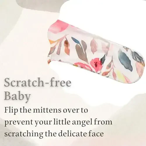 Giggle Angel Newborn Baby Sleeper Gown - Knotted Nightgown Coming Home Outfits for Baby Girl - 2-Piece Set With Hat - 4