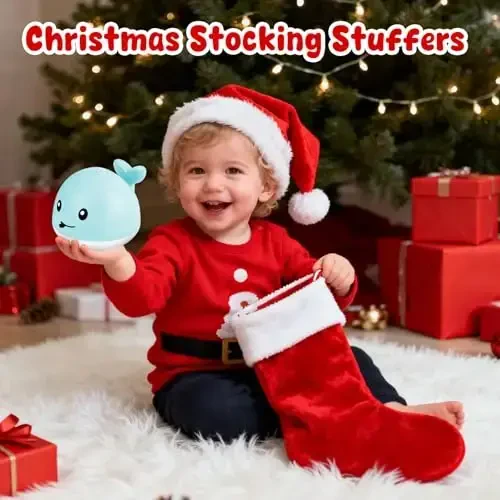 Gigilli Baby Bath Toys, Bath Toys for Kids Ages 1-3, 1 2 3 Year Boy Girl Gift Christmas Stocking Stuffers for Babies 6-12-18 Months Light Up Whale Bath Toy Sprinkler Toddler Birthday Bathtub Water Toy - 1