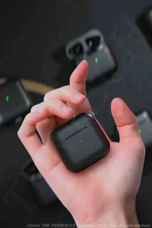 G'ilof sovg'asi bilan qora Pro 5 Plus Premium A sifatli Bluetooth 5.3 versiyasi Bluetooth quloqchinlari-qora - 4