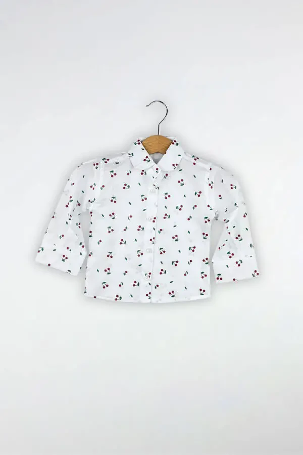 Gilosli naqshli ko'ylakli bog'bon chaqaloq libos - 3