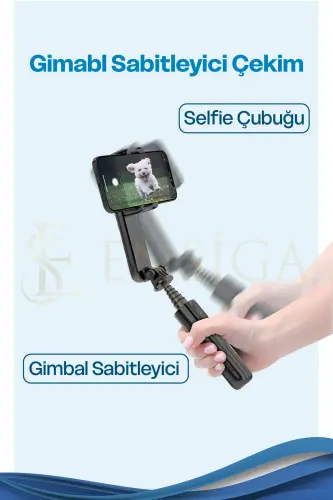 Gimbal Kablosuz Bluetooth Kumanda Selfie Tripod El Monopod dolgu ışığı IOS Android telefon deklanşör - L09 - 6