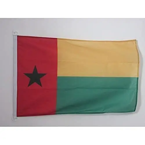 Guinea-Bissau NAUTICAL Flag 18'' x 12'' - Bissau-Guinean flags 30 x 45 cm. - Banner 12x18 in for boat - AZ FLAG - AZ FLAG