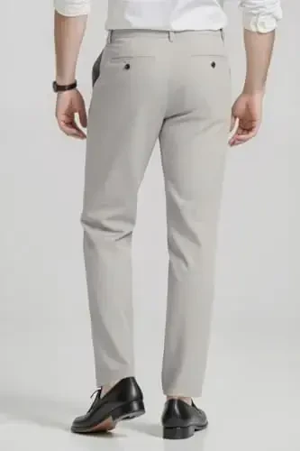 GINGTTO erkaklar kostyum shimlar Slim Fit Stretch erkaklar uchun rasmiy shimlar - 4