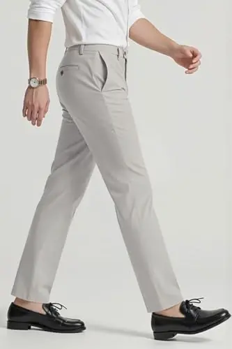GINGTTO erkaklar kostyum shimlar Slim Fit Stretch erkaklar uchun rasmiy shimlar - 3