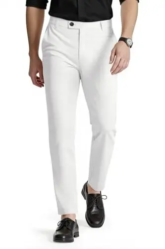 GINGTTO erkaklar kostyumi shimlar Slim Fit Stretch erkaklar uchun rasmiy shimlar 