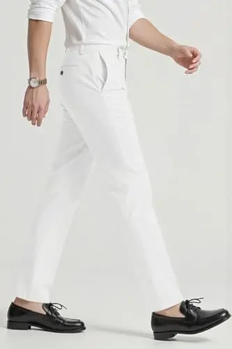 GINGTTO erkaklar kostyumi shimlar Slim Fit Stretch erkaklar uchun rasmiy shimlar - 2