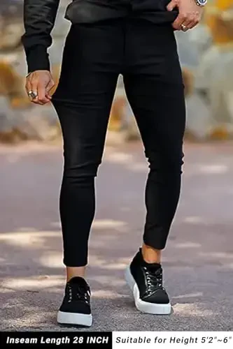 GINGTTO Erkaklar kostyumi tor shimlar Slim Fit Chino shimlar erkaklar uchun rasmiy - MODAZONE (1)