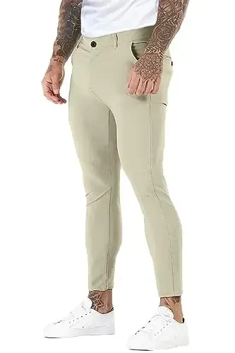 GINGTTO erkaklar ko'ylagi Slim Fit Chino shimlar erkaklar uchun rasmiy - MODAZONE