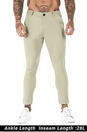 GINGTTO erkaklar ko'ylagi Slim Fit Chino shimlar erkaklar uchun rasmiy - 2