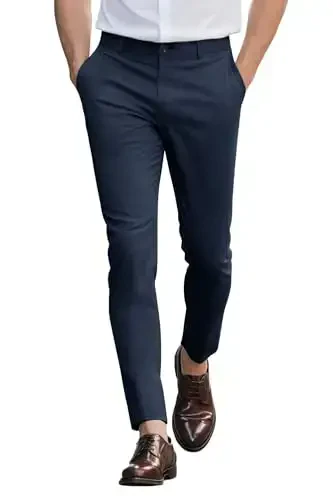 GINGTTO erkaklar ko'ylagi Slim Fit Stretch Chino shimlar - MODAZONE