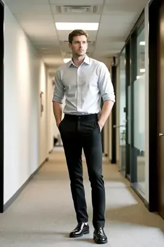 GINGTTO Erkaklar ko'ylagi Slim Fit Stretch Chino shimlar erkaklar uchun - 6