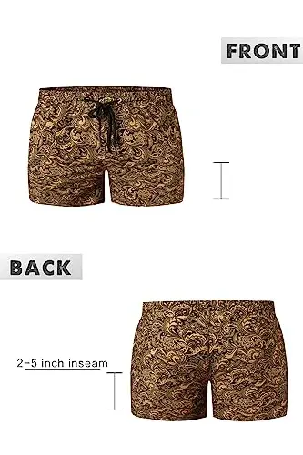 GINGTTO Erkaklar Plyaj Shortlari Mesh Astarlı Cho'milish Kiyimlari - 5