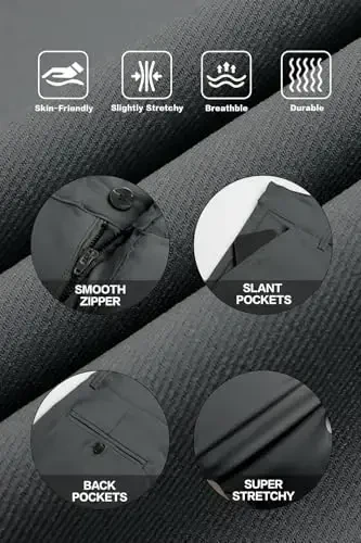 GINGTTO erkaklar shim Slim Fit Stretch Chino shim erkaklar uchun - 6