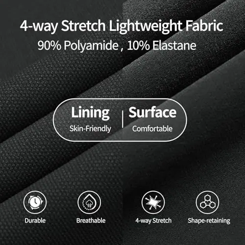 GINGTTO Erkaklar uchun Twill qisqartirilgan Jogger Shimlar Chinolar ingichka engil mashq shimlari Slim Fit toraytirilgan qora 34 - 5