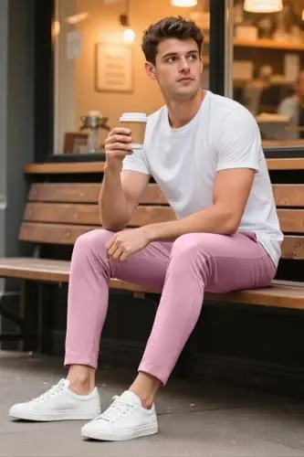 GINGTTO Erkek Elbise Pantolonları Slim Fit Chino Pantolon Erkekler için Resmi - 5