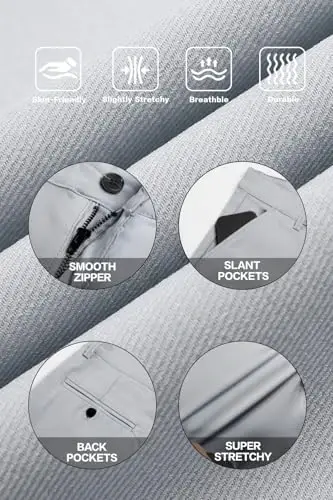 GINGTTO Mens Dress Pants Slim Fit Stretch Chino Pants for Men - 4