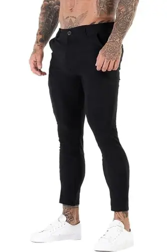 GINGTTO Mens Dress Pants Slim Fit Chino Pants for Men Formal - 3