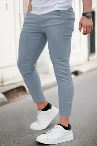 GINGTTO Mens Dress Pants Slim Fit Chino Pants for Men Formal - GINGTTO (1)
