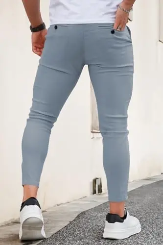 GINGTTO Mens Dress Pants Slim Fit Chino Pants for Men Formal - 3