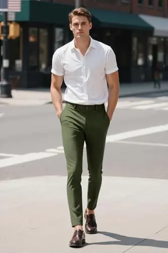 GINGTTO Mens Dress Pants Slim Fit Stretch Chino Pants for Men - 3