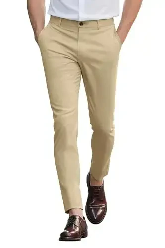 GINGTTO Mens Dress Pants Slim Fit Stretch Chino Pants for Men - MODAZONE
