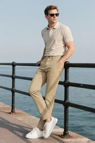 GINGTTO Mens Dress Pants Slim Fit Stretch Chino Pants for Men - 4