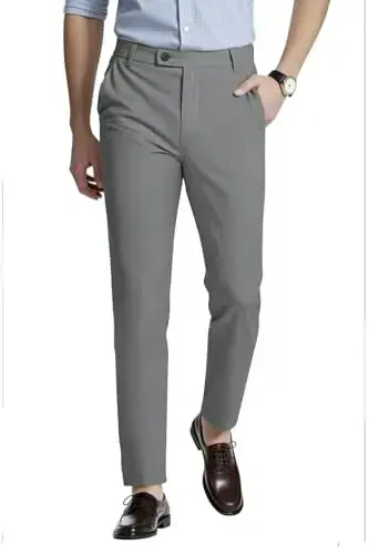 GINGTTO Mens Dress Pants Slim Fit Stretch Formal Pants for Men - 5